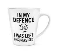 Gift Base in My Defence I was Left Unsupervised 12oz Latte Mug Cup