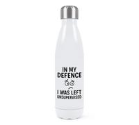 Gift Base in My Defence I was Left Unsupervised Double Wall Water Bottle
