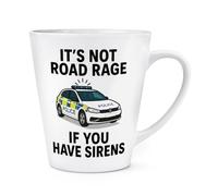 Gift Base It's Not Road Rage If You Have Sirens Police 12oz Latte Mug Cup