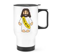 Gift Base Jesus Loves You Figure Travel Mug Cup with Handle