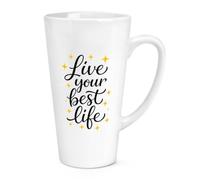 Gift Base Live Your Best Life Stars 17oz Large Latte Mug Cup