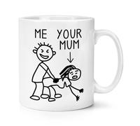 Gift Base Me Your Mum Rude Cartoon 10oz Mug Cup