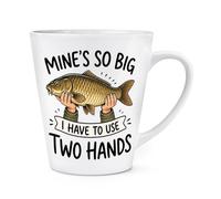 Gift Base Mine's So Big I Have to Use Both Hands Fish 12oz Latte Mug Cup