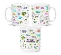 Gift Base My Daily Affirmations 10oz Mug Cup Nurse Teacher Parent Mum Dad