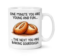 Gift Base One Minute You are Young and Fun Baking Sourdough 10oz Mug Cup