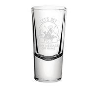 Gift Base Personalised Let's Get Piste Skiing Shot Shooter Glass Name Initials Single 25ml Birthday For Tequila Rum Gin Whisky Wedding Favour Stag Hen Do Custom