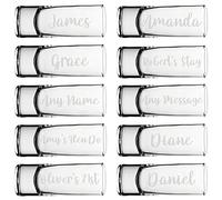 Gift Base Personalised Name Shot Shooter Glass Tall Double 60ml Any Name Message Multi Pack 5, 10, 20, 30, 40, 50, 100 Glasses Stag Hen Do Wedding Favour Birthday Tequila Rum Gin Whisky