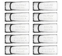 Gift Base Personalised Name Shot Shooter Glass Tall Double 60ml Any Name Message Multi Pack 5, 10, 20, 30, 40, 50, 100 Glasses Stag Hen Do Wedding Birthday 18th 21st 30th Tequila Rum Gin Whisky