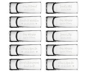 Gift Base Personalised Name Shot Shooter Glass Tall Double 60ml Any Name Message Multi Pack 5, 10, 20, 30, 40, 50, 100 Glasses Stag Hen Do Wedding Birthday 18th 21st 30th Tequila Rum Gin Whisky