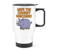 Gift Base Save The Chubby Unicorns Rhino Travel Mug Cup with Handle