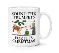 Gift Base Sound The Trumpets for It is Christmas 10oz Mug Cup