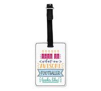 Gift Base This is What an Awesome Footballer Looks Like Visual Luggage Tag with Black Strap