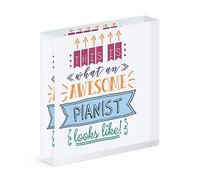 Gift Base This Is What An Awesome Pianist Looks Like Acrylic Block Photo Frame