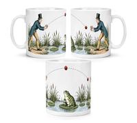 Gift Base Victorian Frog Ball Toss 10oz Mug Cup Funny Optical Illusion