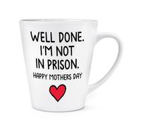 Gift Base Well Done I'm Not in Prison Happy Mother's Day 12oz Latte Mug Cup