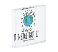 Gift Base World's Best Neighbour Acrylic Block Photo Frame
