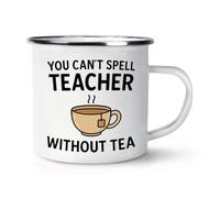 Gift Base You Can't Spell Teacher Without Tea Enamel Mug Cup