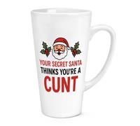 Gift Base Your Secret Santa Thinks You're A C*nt 17oz Large Latte Mug Cup