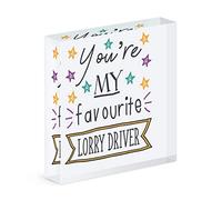 Gift Base You're My Favourite Lorry Driver Stars Acrylic Block Photo Frame