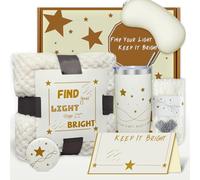 Gift Basket for Women,Encouraging Care Package for Recovery,Cozy Blanket & Self-Care Essentials-White