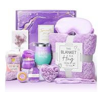 Gift Basket Set for Women, Wellness and Self-Care Gift Box, Inspirational Birthday Gift for Mother, Grandma, Sister, Friends (Purple)