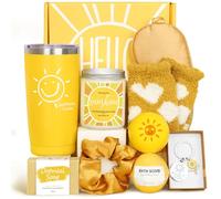 Gift Baskets for Women, 10pcs Unique Birthday Gifts for Women, Best Friend Birthday Christmas Gift, Get Well Soon Gift Basket Sending Sunshine Cheer Up Box for Sister Friendship - BRIGHTEN UP HER DAY