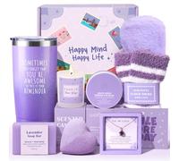 Gift Baskets for Women, 9pcs Unique Happy Birthday Gifts for Women, Best Mothers Day Christmas Gifts Get Well Soon Basket Appreciation Ideas Box w/ Tumbler Her Mom Sister Friend Friendship Teacher