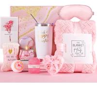Gift Baskets for Women, Best Birthday Gifts Box, Self Care Gift, Care Package, Get Well Soon Gifts Kit, Unique Ideas Present for Mom Girlfriend Her Sister Wife Friends Woman - Rose Spa Gift Set