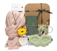Gift Baskets for Women-with Scarf, Crystal-like pendant, Sleep Mask & More-Birthday Gifts for Women Mom Her, Get Well Soon Gift Baskets, Self Care Gifts, Sympathy Gift Baskets,Cancer Care Gifts