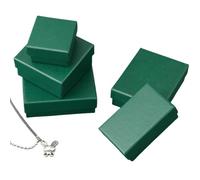 Gift Box 2Pc Blackish Green Square Jewelry Storage Box Drop Earrings Pendant Organizer Case Necklace Display Packaging Boxe(5x8x3cm box)