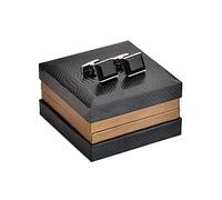 Gift Box Cufflinks And Tie Clip Set Men's Formal Suit Cuff Nails (Zilver B)