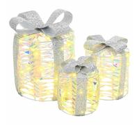 Gift Box Decoration 3 pcs Seasonal Décor Christmas Ornaments Lighting vidaXL