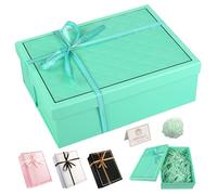 Gift Box, Gift Box with Lid, Large Gift Boxes with Ribbon Greeting Card, 25x18x8.8cm Gift Boxes for Men and Women Gifts, for Presents Birthday, Anniversary, Wedding (Green)
