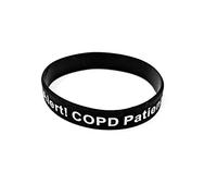Gift Box Goodies COPD Medical Alert Awareness Wristband Chronic Obstructive Pulmonary Disease UK Seller (Black)