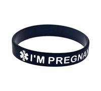 Gift Box Goodies I'm Pregnant Medical Alert Wristband ID Tag Silicone Bracelet Pregnancy Help UK