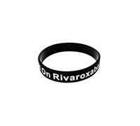 Gift Box Goodies On Rivaroxaban Medical Alert Wristband Bracelet Blood Clot DVT Silicone UK (Black)