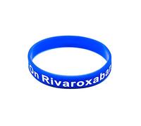 Gift Box Goodies On Rivaroxaban Medical Alert Wristband Bracelet Blood Clot DVT Silicone UK (Blue)