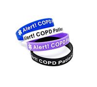 Gift Box Goodies X2 COPD Medical Alert Awareness Wristband Chronic Obstructive Pulmonary Disease UK Seller (x2 Random)