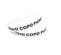 Gift Box Goodies X2 COPD Medical Alert Awareness Wristband Chronic Obstructive Pulmonary Disease UK Seller (x2 White)