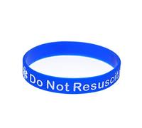 Gift Box Goodies x2 Do Not Resuscitate DNR Bracelet Silicone Wristband Medical Alert UK Seller (x2 Blue)