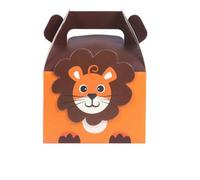 Gift Box Lion Fox Elephant Zoo Animals Theme Happy Birthday Candy Kids Party Decoration 10/20pcs