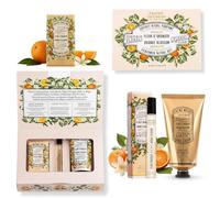 Gift Box - Orange Blossom Perfume Ritual - Hand Cream 75ml, Perfumed Soap 150g & Eau de Toilette Roll-On 10ml - Made in France - Floral & Citrus Fragrance - Natural French Beauty Gift for Women