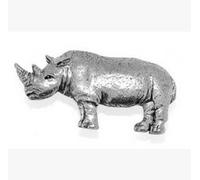 Gift Box Pewter Rhino Pin Badge or Brooch Gift for Scarf, Tie, Hat, Coat or Bag
