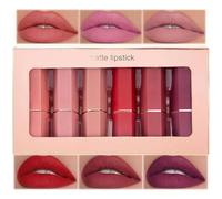 Gift-Boxed 6-Color Velvet Matte Lipstick Set - Lipstick Sets for Women, Moisturizing, Smooth, Waterproof & Long-Lasting Lip Makeup Kit