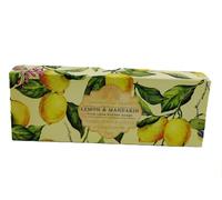 The English Soap Company Triple Gift Boxed Hand Soaps Lemon and Mandarin 3 x 100g