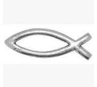 Gift Boxed Pewter Christian Fish Badge pin or Brooch Gift for Scarf, Tie, Hat, Coat or Bag