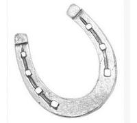 Gift Boxed Pewter- Horse Shoe Badge pin or Brooch Gift for Scarf, Tie, Hat, Coat or Bag