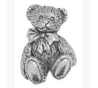 Gift Boxed Pewter Langdale Ted Teddy Bear Tie - Lapel Pin Brooch Badge