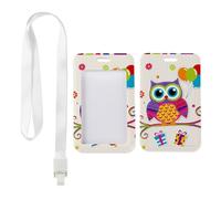 Gift Boxes and Owl ID Card Holder with White Lanyard, Pass Holders and Lanyards, Vertical Cards Protector for Staff, Vertical ID Cards Protector for Paramedic, Bus Driver Accessories Nurse Essentials