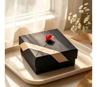 Gift Boxes with Lids, Decorative Rose Gift Box, Medium | Premium Thick Cardboard Box Set, Multi-Size Treasure Prize Box for Birthday Storage Memory Wrapping Paper